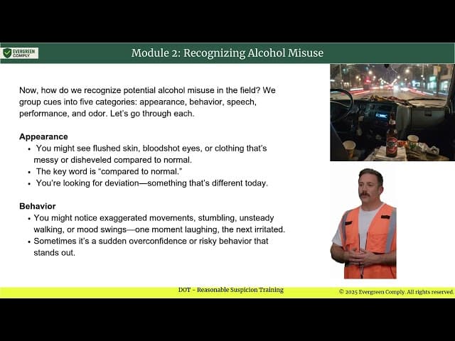 Thumbnail for Reasonable Suspicion Awareness Training Preview (English)