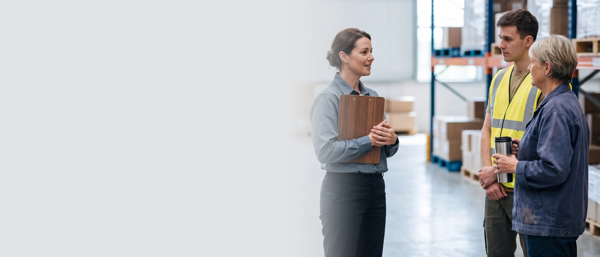 Workplace supervisors discussing an employee safety concern