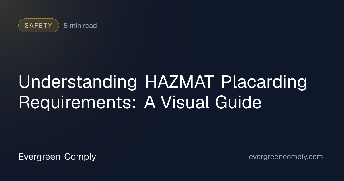 HAZMAT Placarding Requirements: Tables, Rules, and Common Mistakes ...